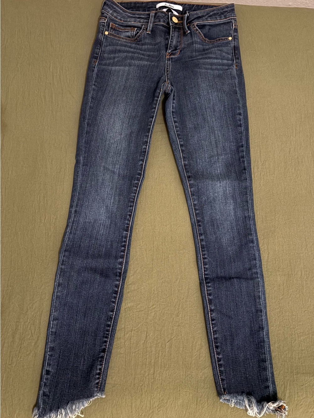 Sam Edelman - The Kitten Mid-rise Skinny Ankle Jeans with Frayed Hem